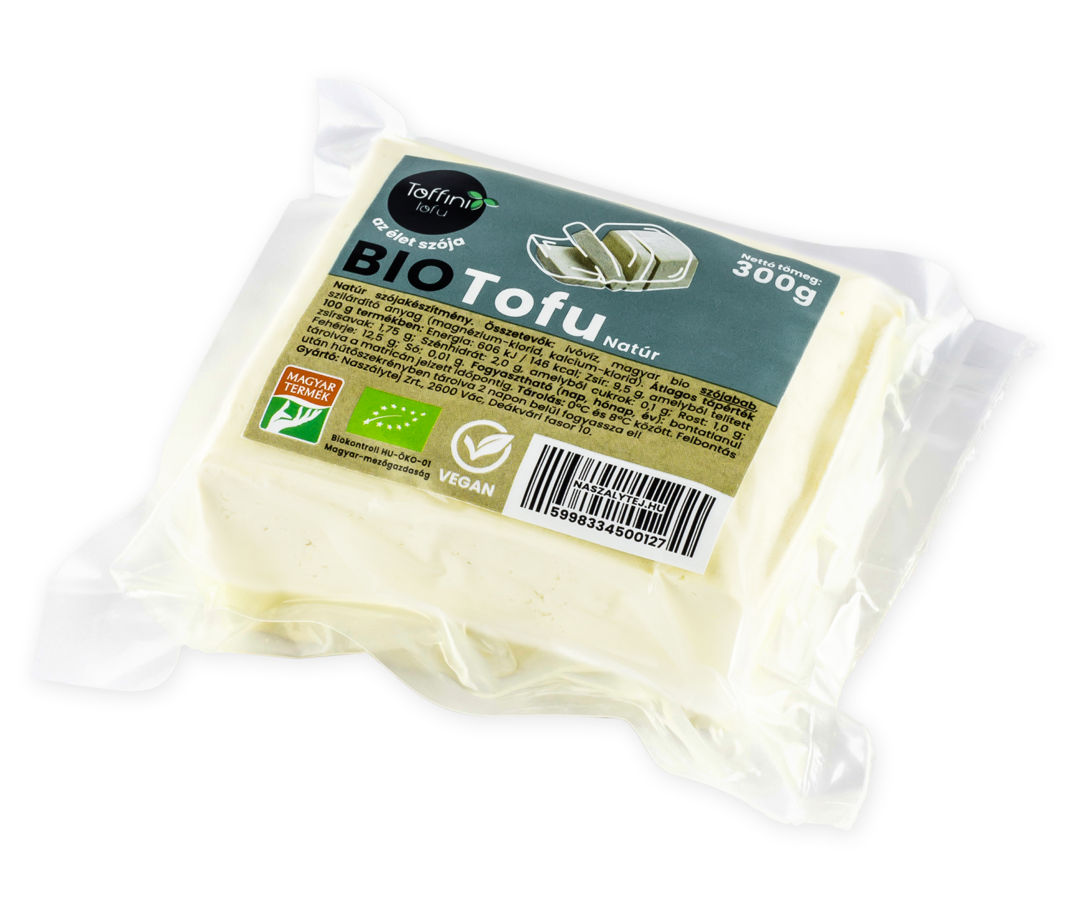 Toffini BIO tofu natúr zacskós 300g